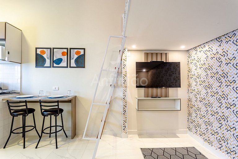 Vilinha Boituva | Mini loft com mezanino 4 pessoas