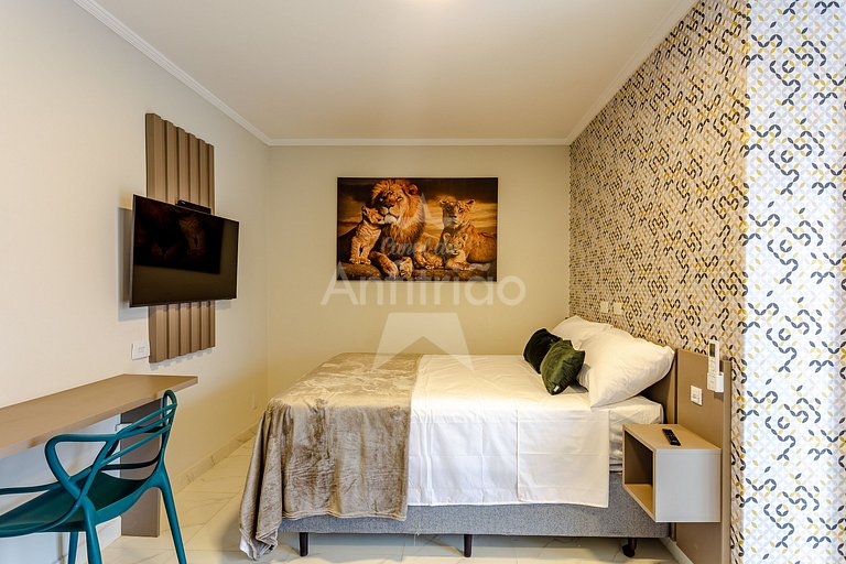 Vilinha Boituva | Apê varanda + ar e banheira hidro