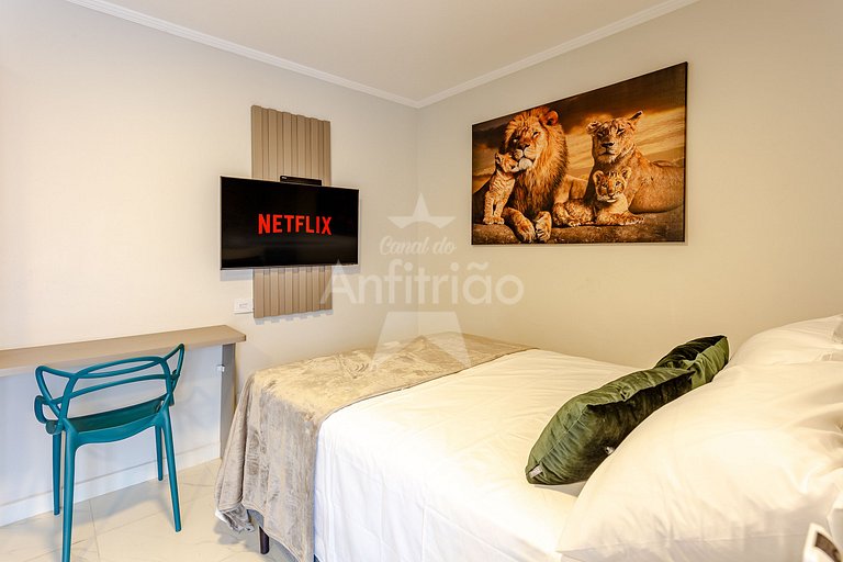 Vilinha Boituva | Apê varanda + ar e banheira hidro