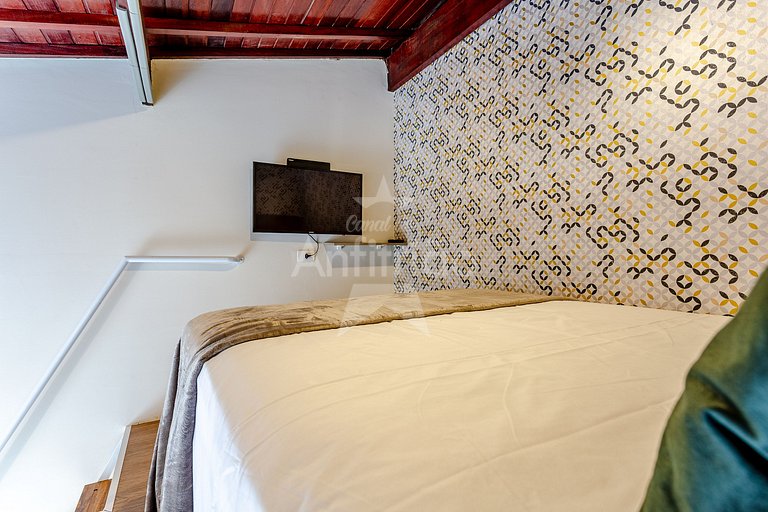 Vilinha Boituva | Lindo loft p/ 3 com A/C + sacada