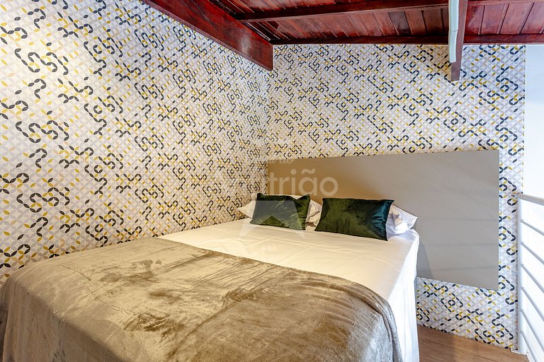 Vilinha Boituva | Lindo loft p/ 3 com A/C + sacada