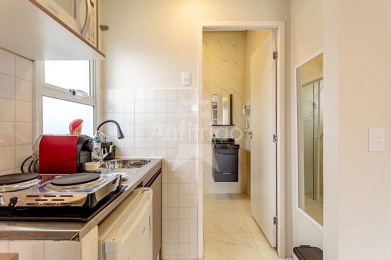Vilinha Boituva | Lindo loft p/ 3 com A/C + sacada