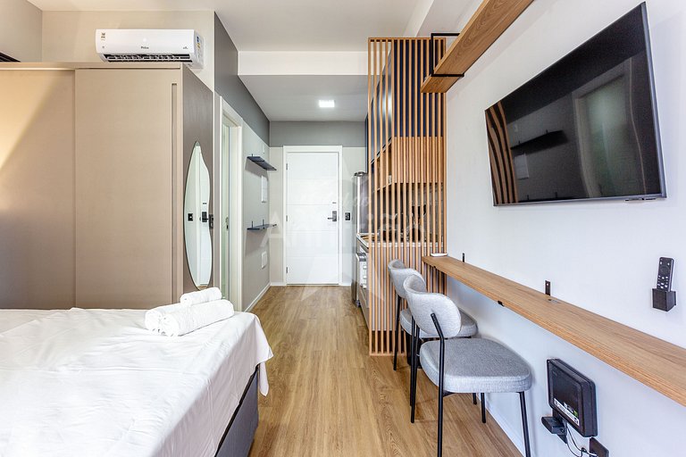 Studio a 300 m Allianz Parque com ar condicionado