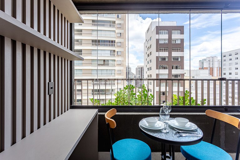 Studio a 300 m Allianz Parque com ar condicionado