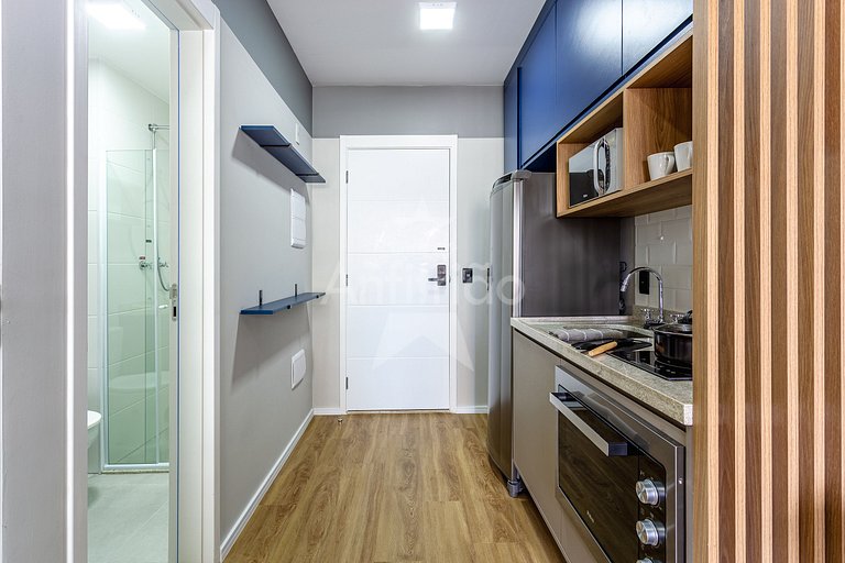 Studio a 300 m Allianz Parque com ar condicionado