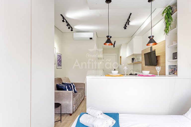 Studio fofo próx. Allianz Parque com A/C + Piscina