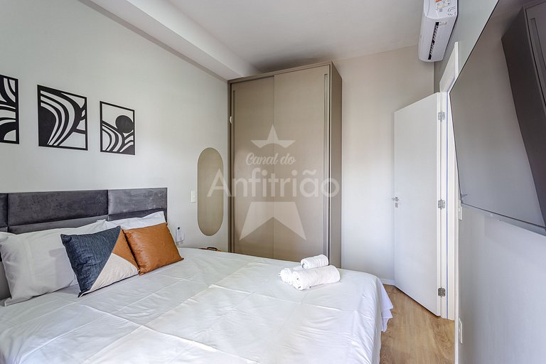 Apê top para 3 a 500 metros do Allianz com ar