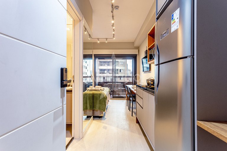 Studio próximo ao Allianz com ar condicionado