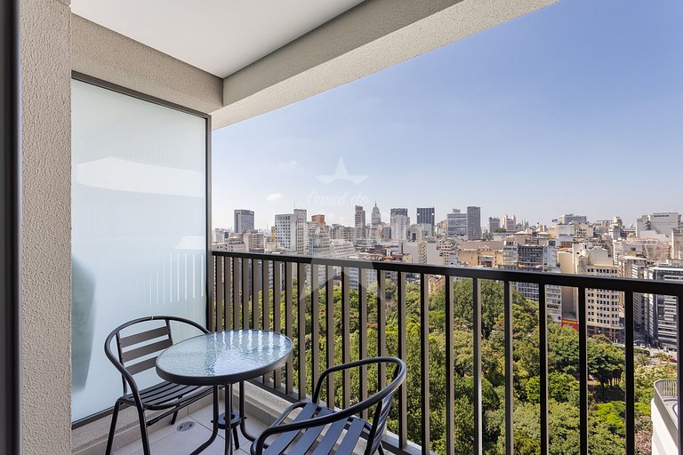 Studio 21° andar com super vista do alto + A/C