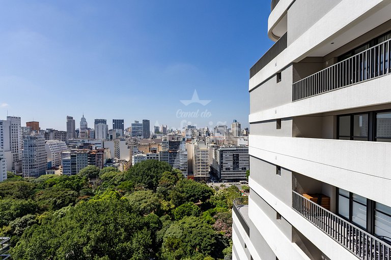 Studio 21° andar com super vista + ar condicionado