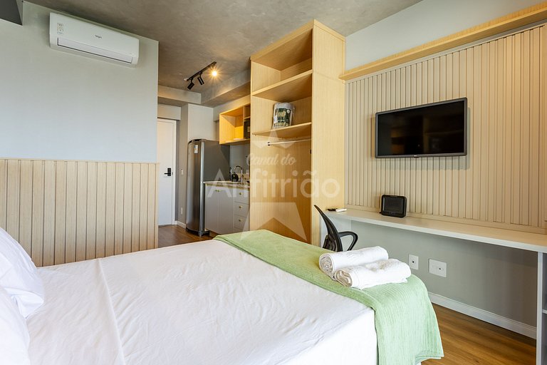 Studio 21° andar com super vista + ar condicionado
