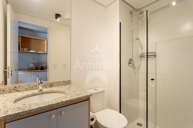 Studio 21° andar com super vista do alto + A/C