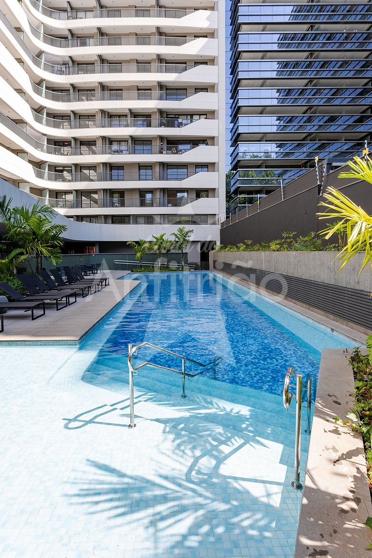 Studio 21° andar com super vista do alto + A/C