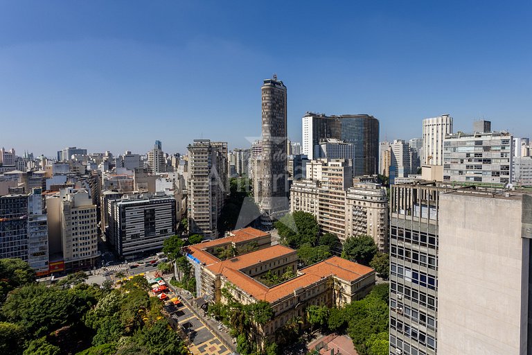 Studio 21° andar com super vista do alto + A/C