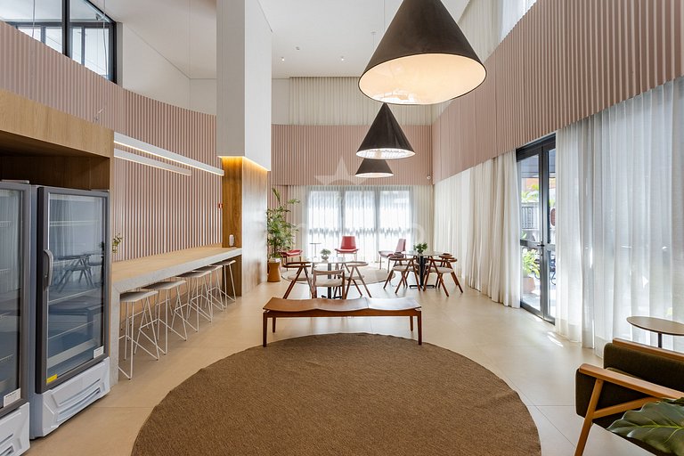 Studio na Liberdade com piscina, A/C e cowoking