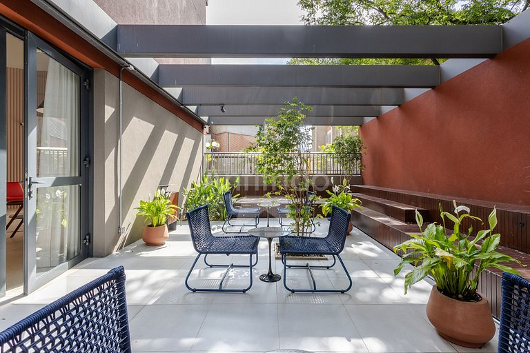 Studio na Liberdade com piscina, A/C e cowoking