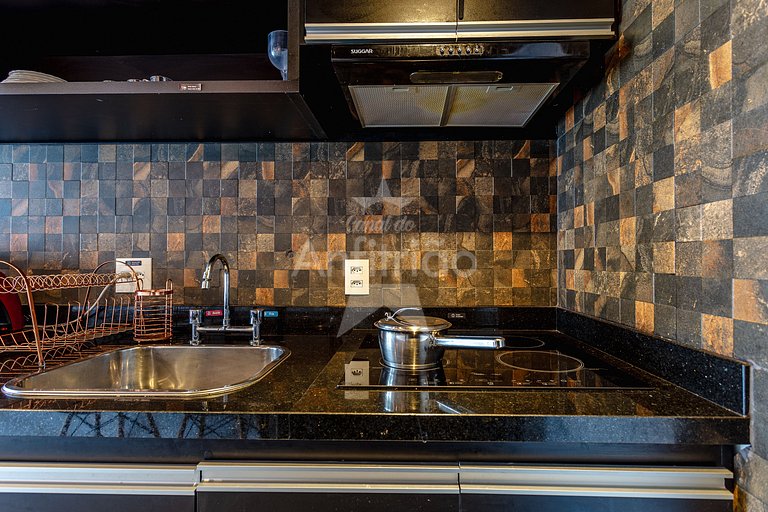 Studio Aurora perto de tudo com A/C + garagem