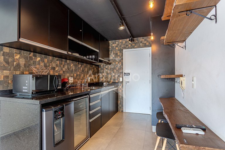 Studio Aurora perto de tudo com A/C + garagem