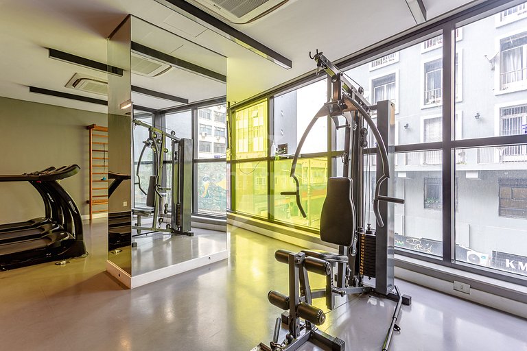 Studio Aurora perto de tudo com A/C + garagem