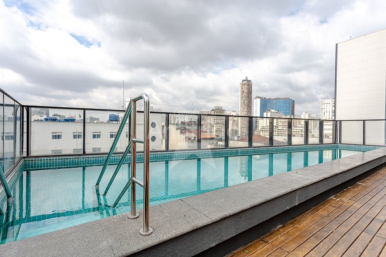 Studio Aurora perto de tudo com A/C + garagem