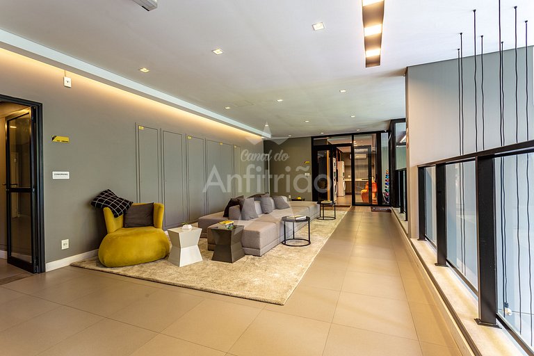 Studio Aurora perto de tudo com A/C + garagem