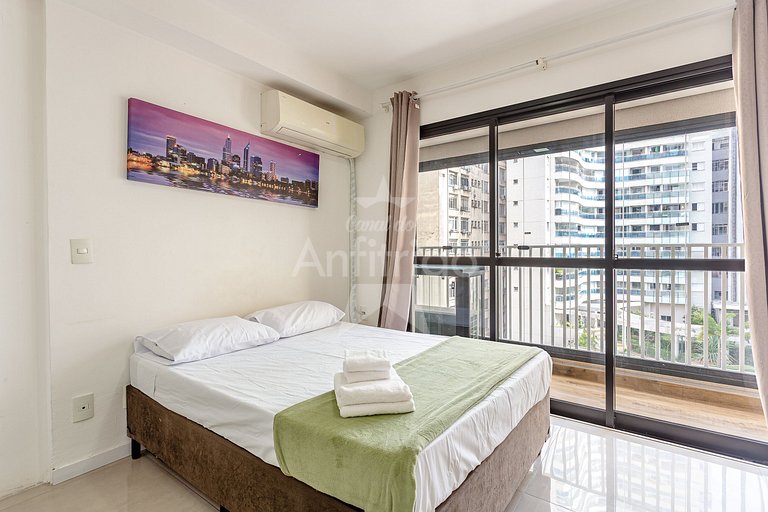 Studio Aurora com A/C próx ao metrô em 6x s/ juros