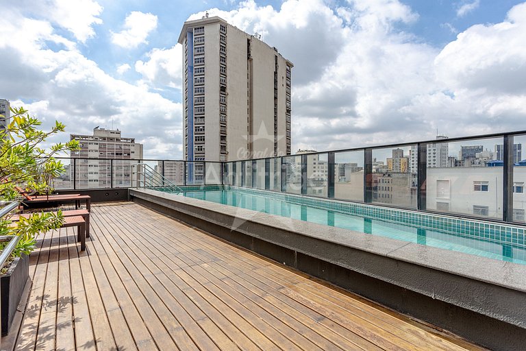 Studio Aurora c/ ar condicionado próx ao metrô