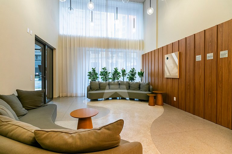 Studio 150 metros do Metrô Paraíso com ar condicionado