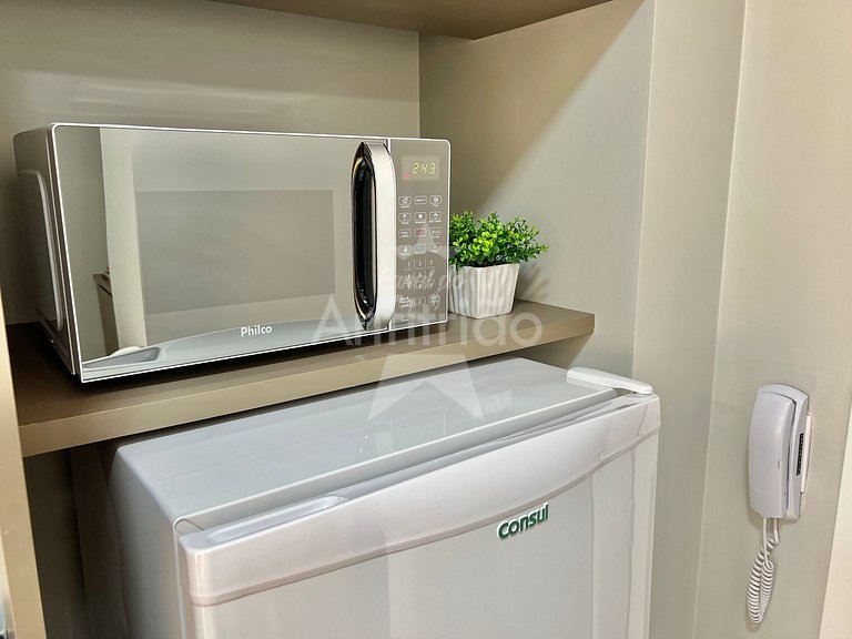 Apê Yellow 8º andar Allianz com ar e garagem