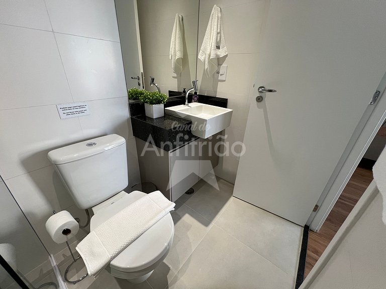 Apê lindinho com ar a 300 m do Allianz Parque