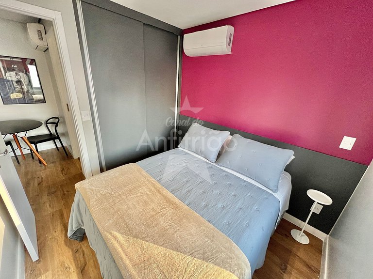 Apê Pink 6º andar com ar 500 m do Allianz Parque