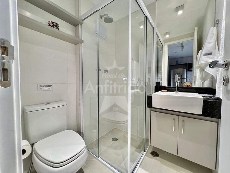 Apê Pink 6º andar com ar 500 m do Allianz Parque