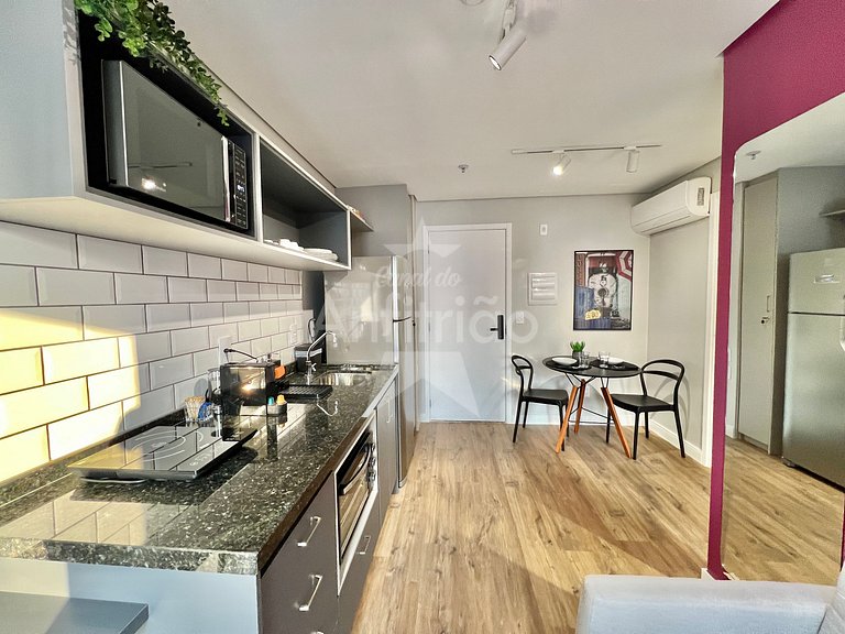 Apê Pink 6º andar com ar 500 m do Allianz Parque