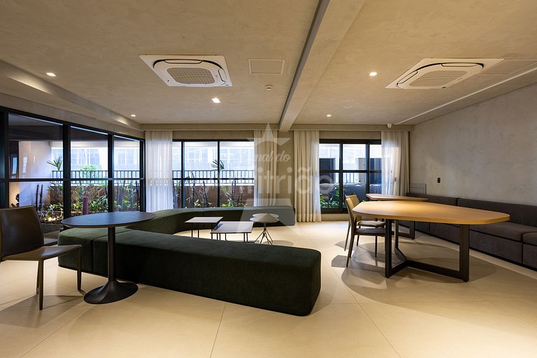 Studio 15º andar Allianz Parque com A/C + Piscina