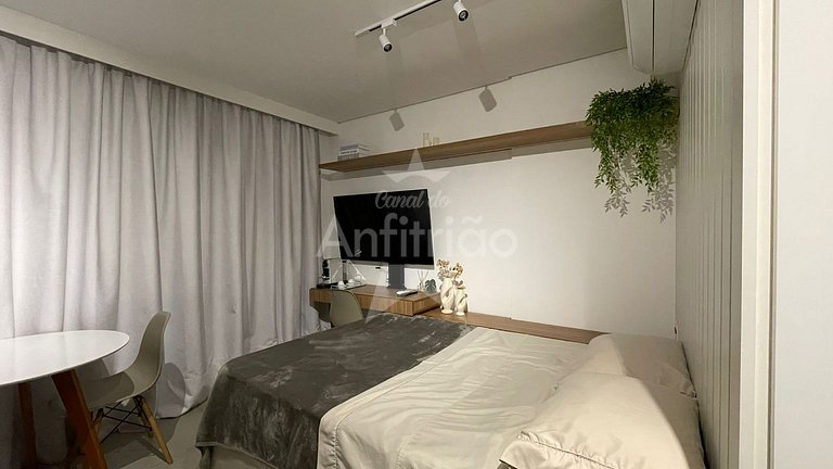 Studio Madá | 5 min do metrô + piscina e ar cond.