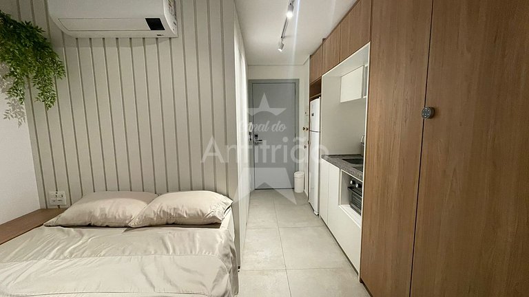 Studio Madá | 5 min do metrô + piscina e ar cond.
