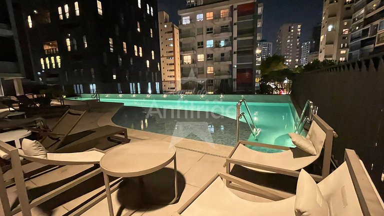 Studio Madá | 5 min do metrô + piscina e ar cond.