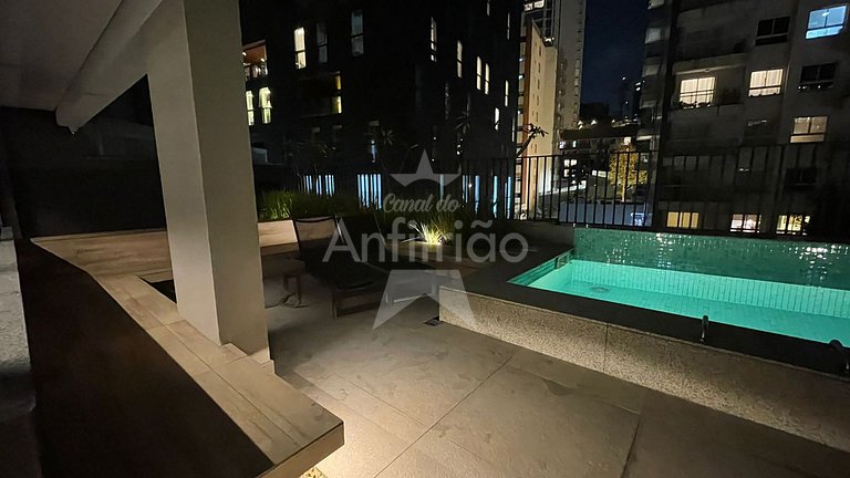 Studio Madá | 5 min do metrô + piscina e ar cond.