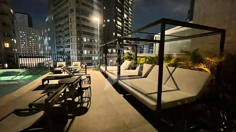 Studio Madá | 5 min do metrô + piscina e ar cond.