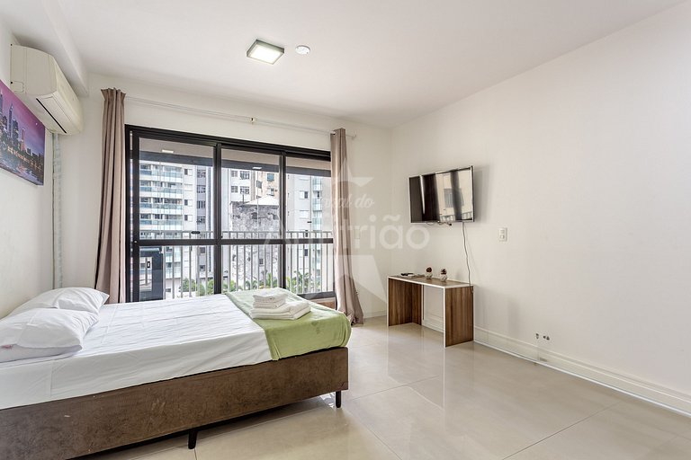 Studio Aurora c/ ar condicionado próx ao metrô
