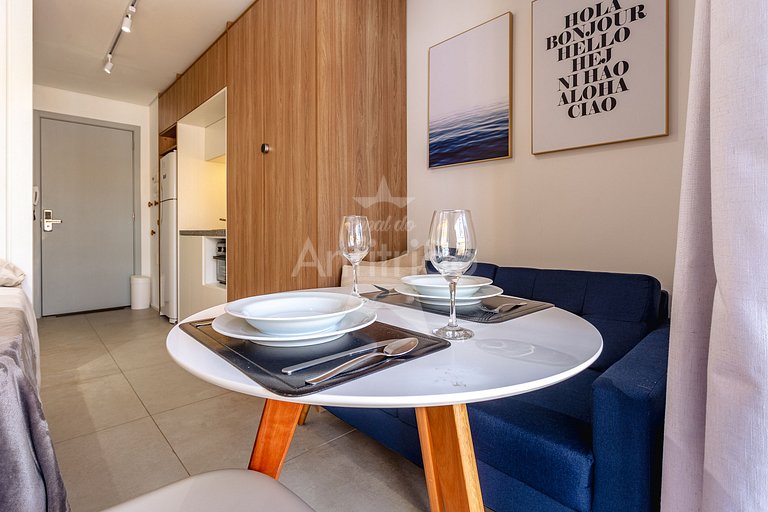 Studio Madá | 5 min metrô + piscina e A/C | em 6x