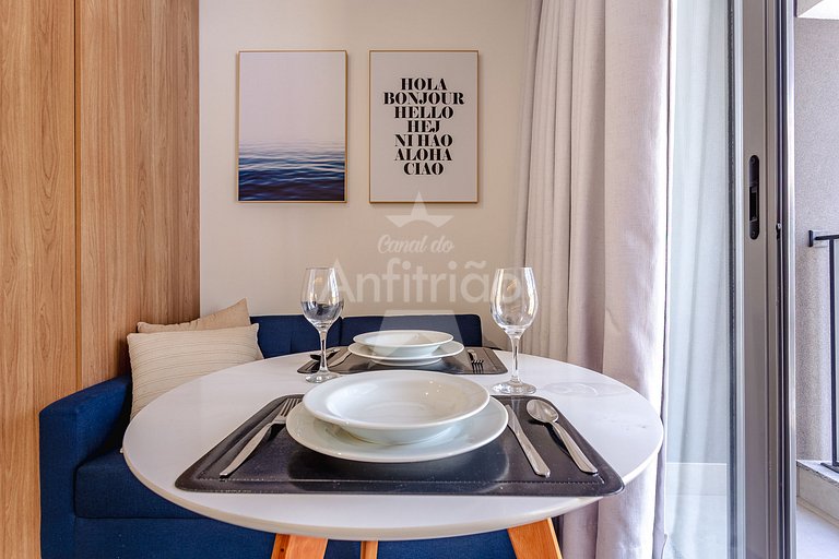 Studio Madá | 5 min metrô + piscina e A/C | em 6x