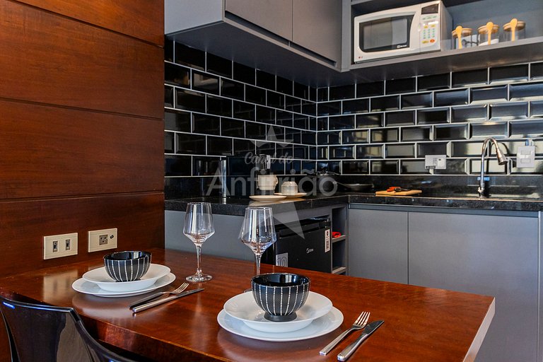 Flat king size, consulado, garagem + A/C | em 6x