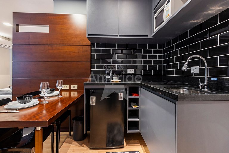 Flat king size, consulado, garagem + A/C | em 6x