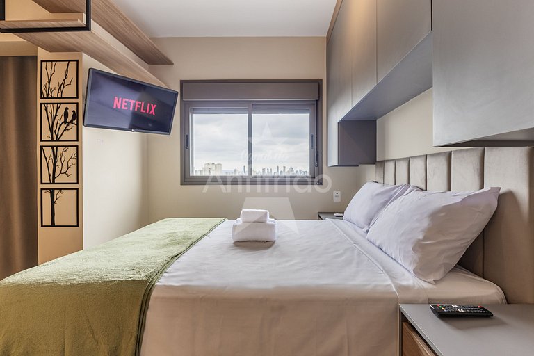 Vista do 25º andar com A/C a 100m do metrô!