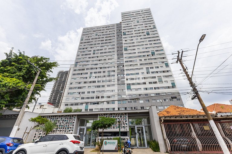 Apê Uau! a 150 m do Metrô com piscina e academia