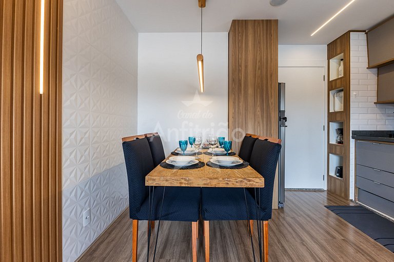 Apê Uau! a 150 m do Metrô com piscina e academia