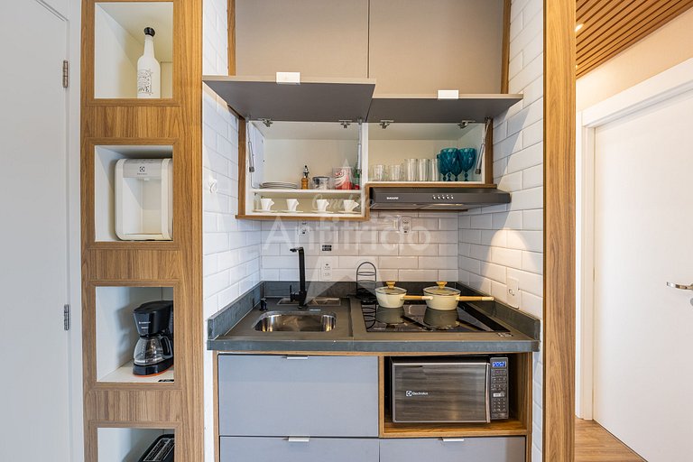 Apê Uau! a 150 m do Metrô com piscina e academia