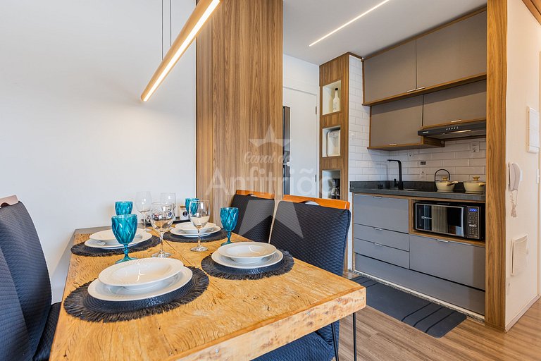 Apê Uau! a 150 m do Metrô com piscina e academia