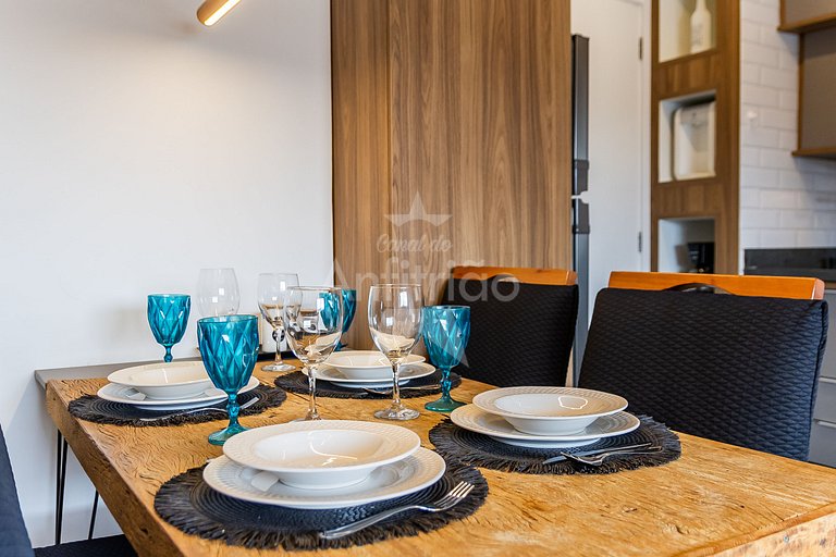 Apê Uau! a 150 m do Metrô com piscina e academia